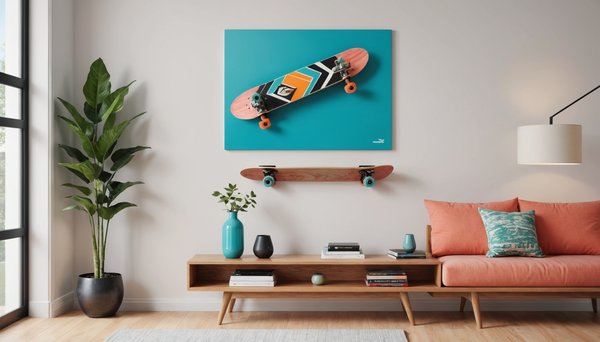 Une étagère murale originale en skate pour une déco unique